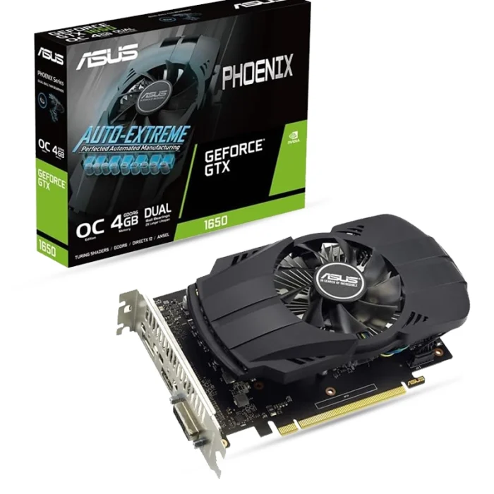 ASUS Phoenix GTX 1650 4GB OC Edition GDDR6 – PH-GTX1650-O4GD6-P-EVO