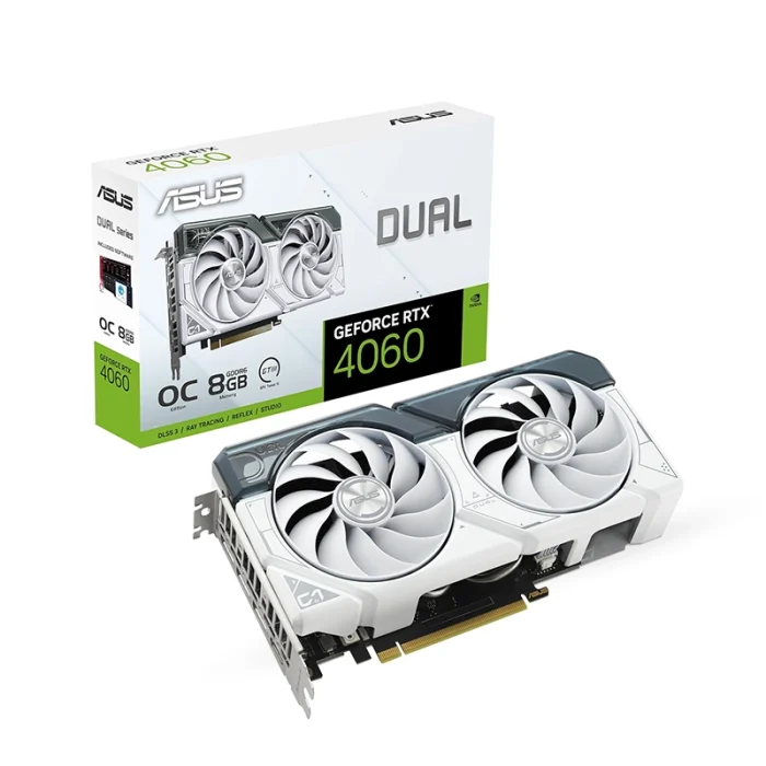 ASUS Dual RTX 4060 8GB OC Edition GDDR6 – White