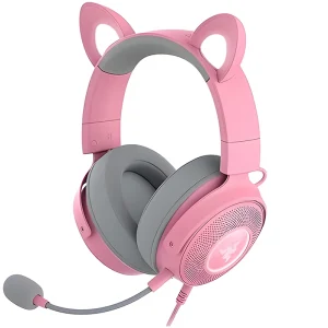 Razer Kraken BT Kitty Edition | Bluetooth 5.0 | 40ms Low Latency Connection | Custom-Tuned 40mm Drivers | Beamforming Microphone | Powered Chroma | Quartz Pink