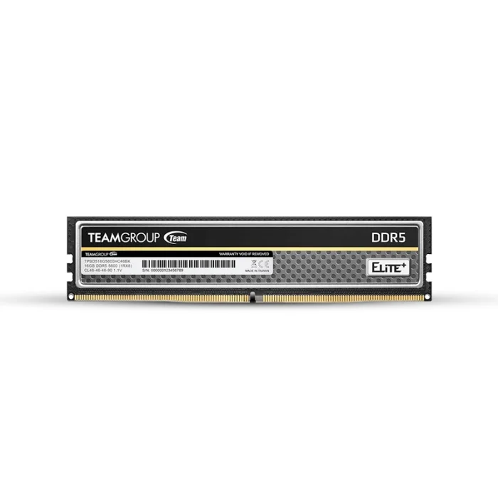 TEAM Elite+ 1x16GB 5600Mhz , DDR5 (Black) – TPBD516G5600HC4601